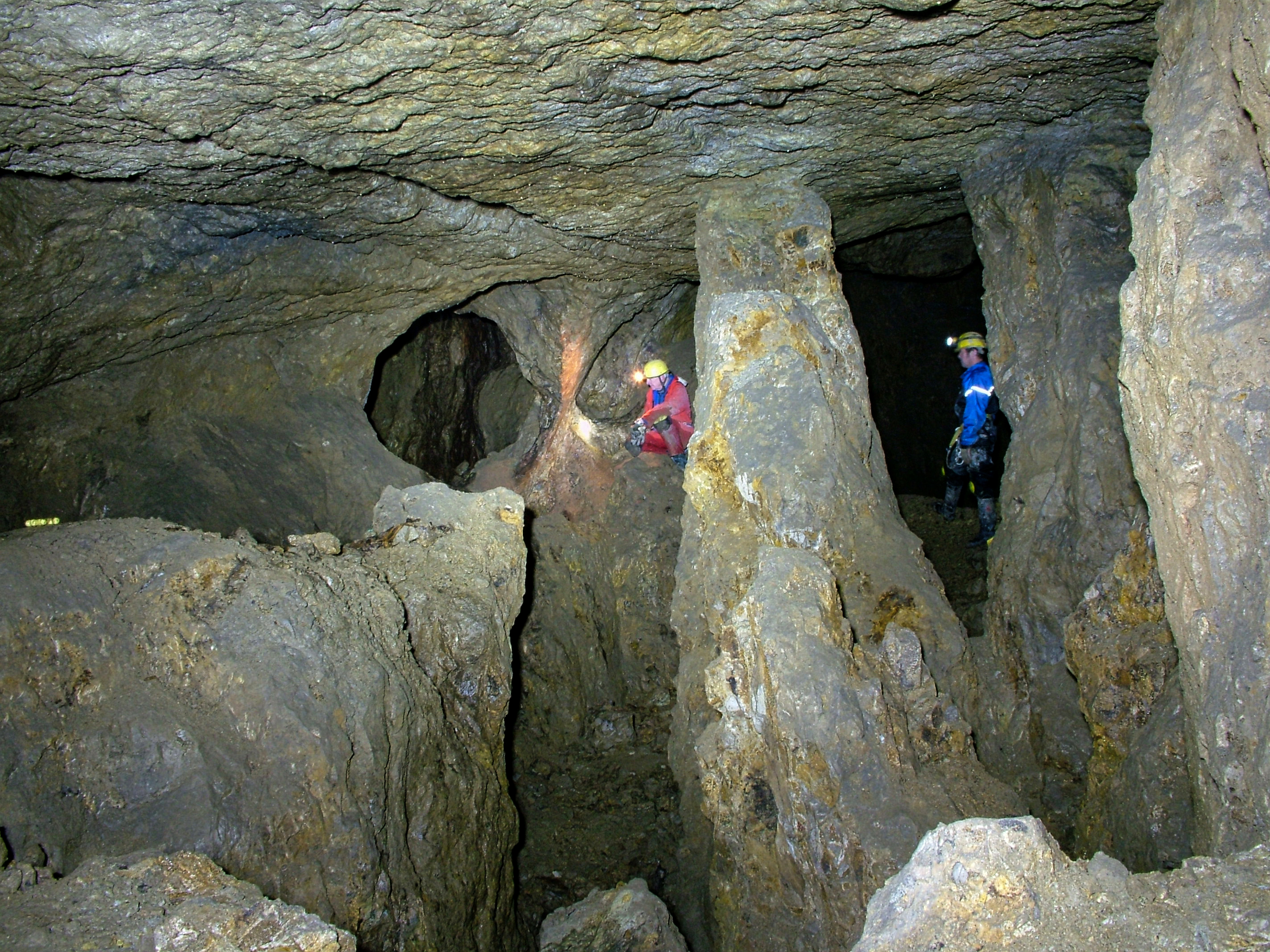 Brian and Paul in pinnacle chamber